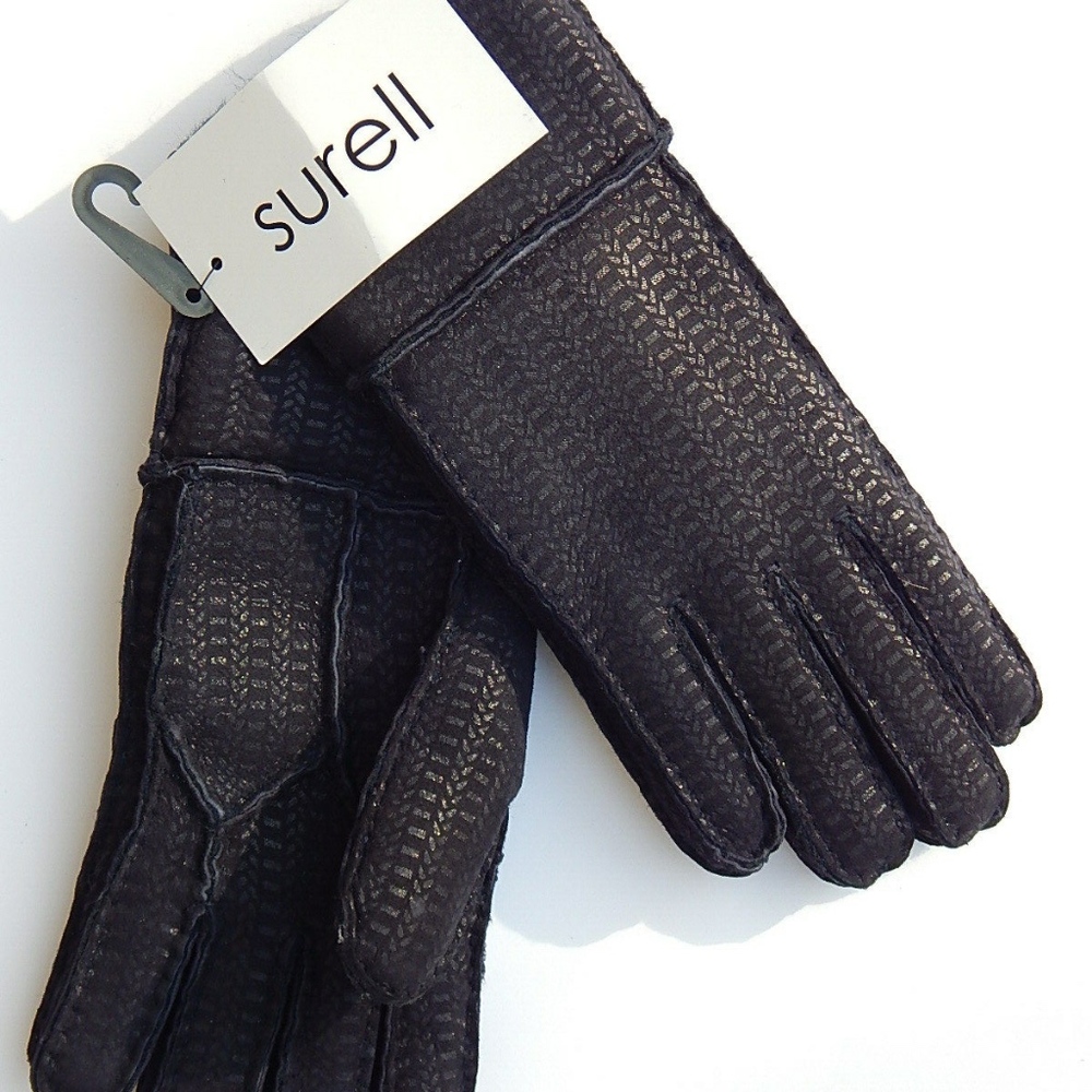 SURELL SHEARLING LAMB SHEEPSKIN GLOVES sz L NEW